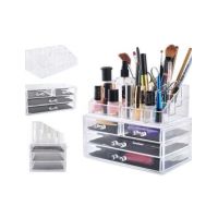 Organizator pentru Cosmetice si Bijuteri, 16 Compartimente, 4 Sertare,Suport transparent , Engros