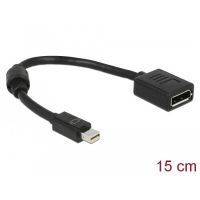 65554, mini DisplayPort 1.2 male &gt; DisplayPort female 4K negru