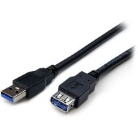 2m Black SuperSpeed USB 3.0 Extension Cable A to A - Male to Female USB 3.0 Extender Cable - USB 3.0 Extension Cord - 2 meter (USB3SEXT2MBK) - USB extension cable - USB Type A to USB Type A - 2 m
