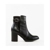 Botine cu toc dama Dafaz Engros, negre