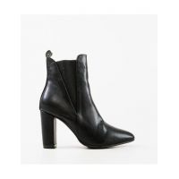 Botine cu toc dama Dago Engros, negre