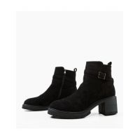 Botine cu toc dama Faha Engros, negre
