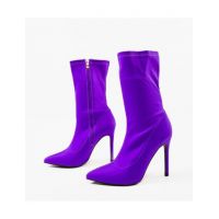 Botine cu toc Engros, model Broome, mov