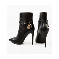Botine cu toc Engros, model Sharkbay, negre