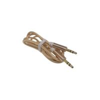 Cablu Engros jack 3,5mm la jack 3,5mm textil auriu