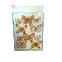 ​Set 10 fluturasi decorativi aurii engros