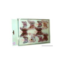 ​Set 10 fluturasi decorativi visiniu engros