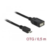 USB micro-B male &gt; USB 2.0-A female OTG 50 cm