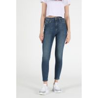 Blugi slim fit cu talie inalta