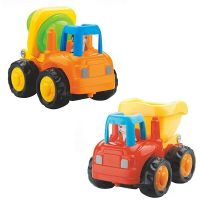 Concrete mixer and dump truck