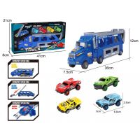 Vehicles set Truck + 6 metal cars
