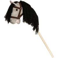 Horse on a stick Hobby Horse gray with reins 80cm