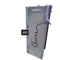 Pungi de cadou Engros, 36 x 12 x 8 cm, pentru vin, diverse modele de Craciun