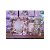 Set cadou ceramic Engros, cana + lingurita + farfurie
