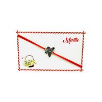 Bratara reglabila Martisor, snur elastic, Fluturas, model 2024, en-gros