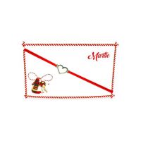 Bratara reglabila Martisor, snur elastic, True Love, model 2024, en-gros