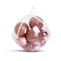 set decor pentru brad - globuri - 3 - 6 cm - 16 buc / set