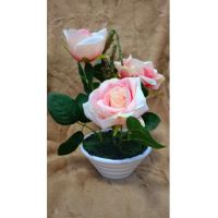 Aranjament ghiveci floare decorativa engros 25 cm Roz deschis