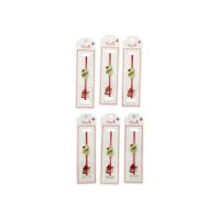 Set 24 de Bratari Martisor, Cosulet cu Ghiocei, snur rosu elastic, model 2024, en-gros