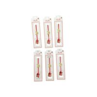 Set 24 de Bratari Martisor, Fluture Dragalas, snur rosu elastic, model 2024, en-gros