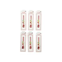 Set 24 de Bratari Martisor, Ghiocel Norocos, snur rosu elastic, model 2024, en-gros