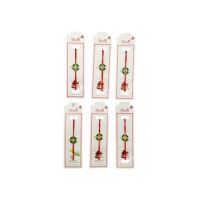 Set 24 de Bratari Martisor, Trifoi Norocos, snur rosu elastic, model 2024, en-gros