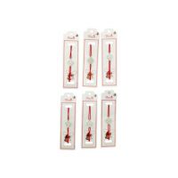 Set 24 de Bratari Martisor, Trifoi Norocos, snur rosu elastic, model 2024, en-gros