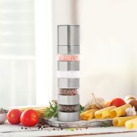 rasnita pentru condimente 4 in 1 - inox - 5 x 21 cm - bewello