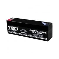 acumulator 12v stationar vrla, dimensiuni 178 x 34 x 60 mm, baterie 12v 2.5ah f1, ted electric ted003096