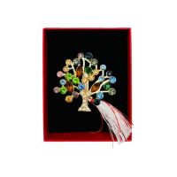 Brosa En-gros Copacul Vietii, marime mare, ambalata in cutie rosie, 8.5×6.5×2.5cm