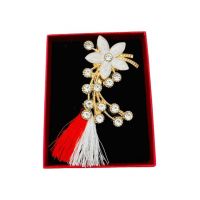 Brosa En-gros Floare Stilizata, marime mare, ambalata in cutie rosie, 8.5×6.5×2.5cm
