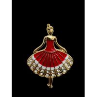 Brosa Martisor En-gros, marime mare, Balerina Rosie, editie 2024, 6×5cm
