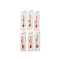 Set 24 de Bratari Martisor, Floare cu gargarita, snur rosu elastic, model 2024, en-gros