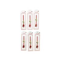 Set 24 de Bratari Martisor, Ghiocel Gingas, snur rosu elastic, model 2024, en-gros