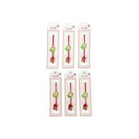 Set 24 de Bratari Martisor, Ghiocel Norocos, snur rosu elastic, model 2024, en-gros