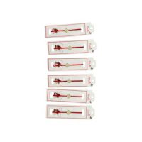 Set 24 de Bratari Martisor, Talisman Norocos, snur rosu elastic, model 2024, en-gros