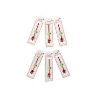 Set 24 de Bratari Martisor, Trifoi Norocos, snur rosu elastic, model 2024, en-gros