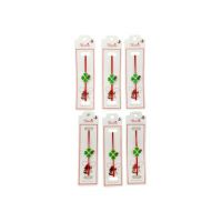 Set 24 de Bratari Martisor, Trifoi Norocos, snur rosu elastic, model 2024, en-gros