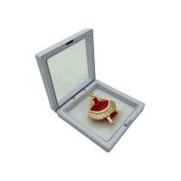 Brosa Martisor En-gros, Balerina Rosie in cutie cu expunere 3D, 8.5×8.5×2cm