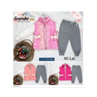 Compleu 3 piese Engros, pentru fete, cu model imprimat