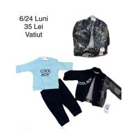 Compleu vatuit 3 piese Engros, pentru bebelusi, cu model imprimat