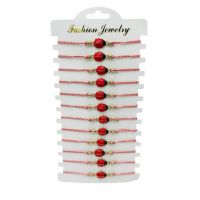 Set En-gros 12 Bratari Martisor Buburuza Norocoasa, snur reglabil