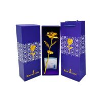Trandafir Auriu En-gros, ambalat in cutie si punga de cadou deosebite, Rose of Love, 26.5×10×6.5cm