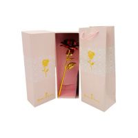 Trandafir Rosu En-gros, ambalat in cutie si punga de cadou deosebite, Rose of Love, 26.5×10×6.5cm