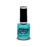 Lac de unghii cu sclipici, stralucitor in lumina UV, Glitter Me Up! UV, A40 Ice Blue Engros