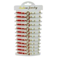 Set En-gros 12 Bratari Martisor Potcoava Norocoasa, cu margele, snur reglabil
