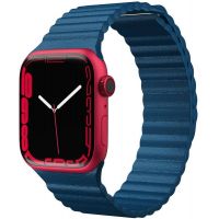 NextOne Leather Loop pentru Apple Watch 42/44/45mm Denim Blue