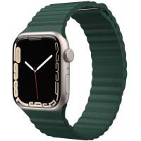 NextOne Leather Loop pentru Apple Watch 42/44/45mm Leaf Green