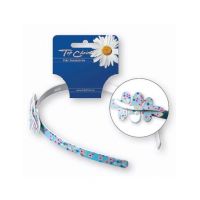 Cordeluta pentru par cu accesoriu lateral, Top Choice, multicolora, TC27581 Engros