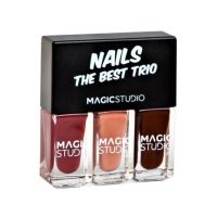 Kit Shaky Trio, cu 3 lacuri de unghii asortate, nuante de maro, Magic Studio Engros